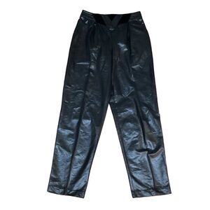 Vintage City Girls Black High Waist  Black Pants Sz 16 Made in USA Funky